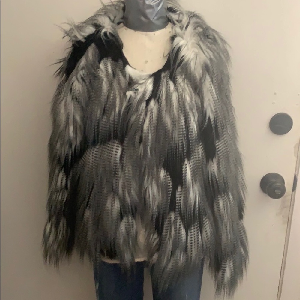 Faux fur jacket